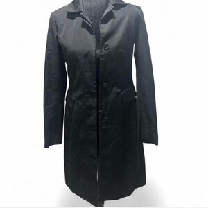 BCBG Black trench coat with button detail #trenchcoat #black #formal